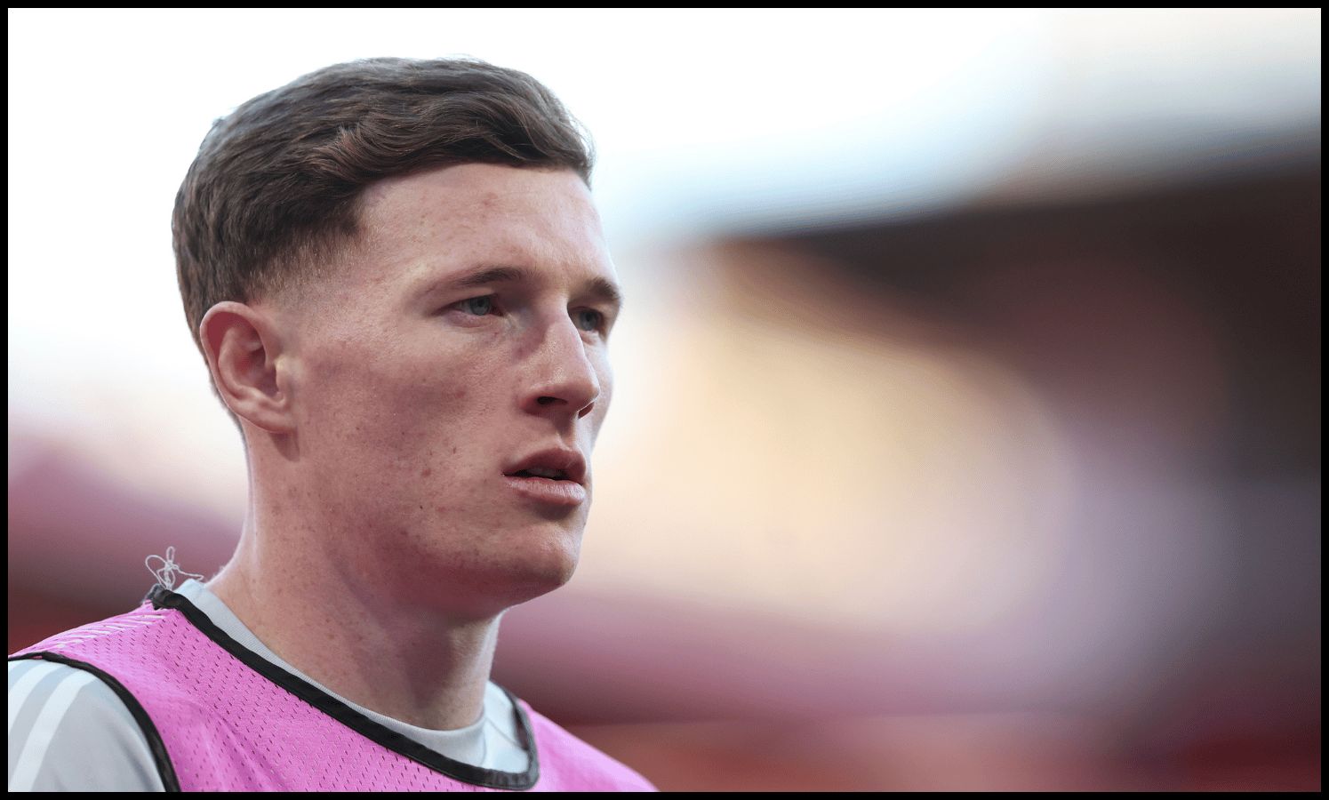 NOTTINGHAM, ENGLAND - APRIL 30: Elliot Anderson of Nottingham Forest warms up prior to the UEFA Europa League 2025/26 Semi-Final First Leg match between Nottingham Forest FC and Aston Villa FC at City Ground on April 30, 2026 in Nottingham, England.