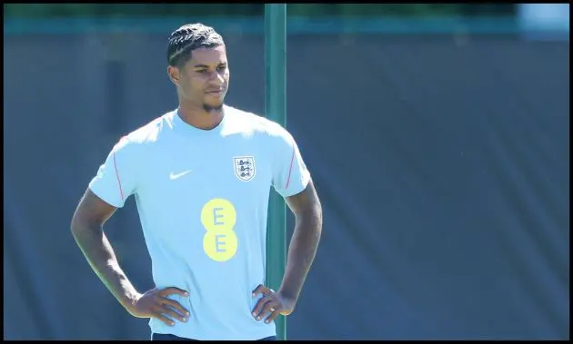 Marcus Rashford during England's training session