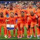 ARLINGTON, TEXAS - JUNE 14: Netherlands players pose for a team photograph before the FIFA World Cup 2026 Group F match between Netherlands and Japan at Dallas Stadium on June 14, 2026 in Arlington, Texas.