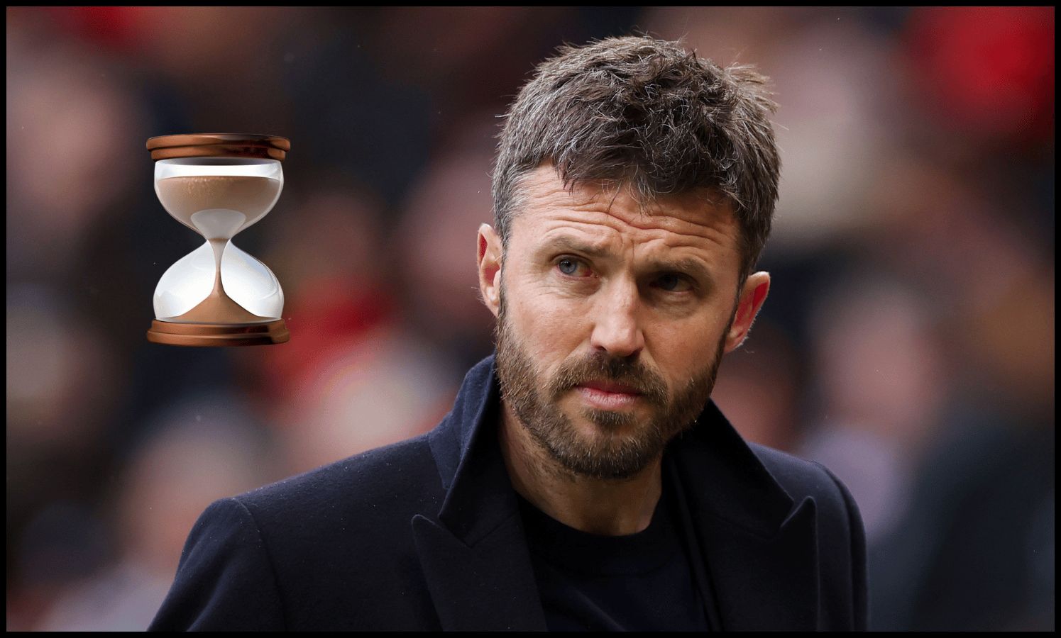 MANCHESTER, ENGLAND - MARCH 15: Michael Carrick, Manager of Manchester United, looks on during the Premier League match between Manchester United and Aston Villa at Old Trafford on March 15, 2026 in Manchester, England