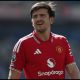BRIGHTON, ENGLAND - MAY 24: Harry Maguire of Manchester United during the Premier League match between Brighton & Hove Albion and Manchester United at Amex Stadium on May 24, 2026 in Brighton, England