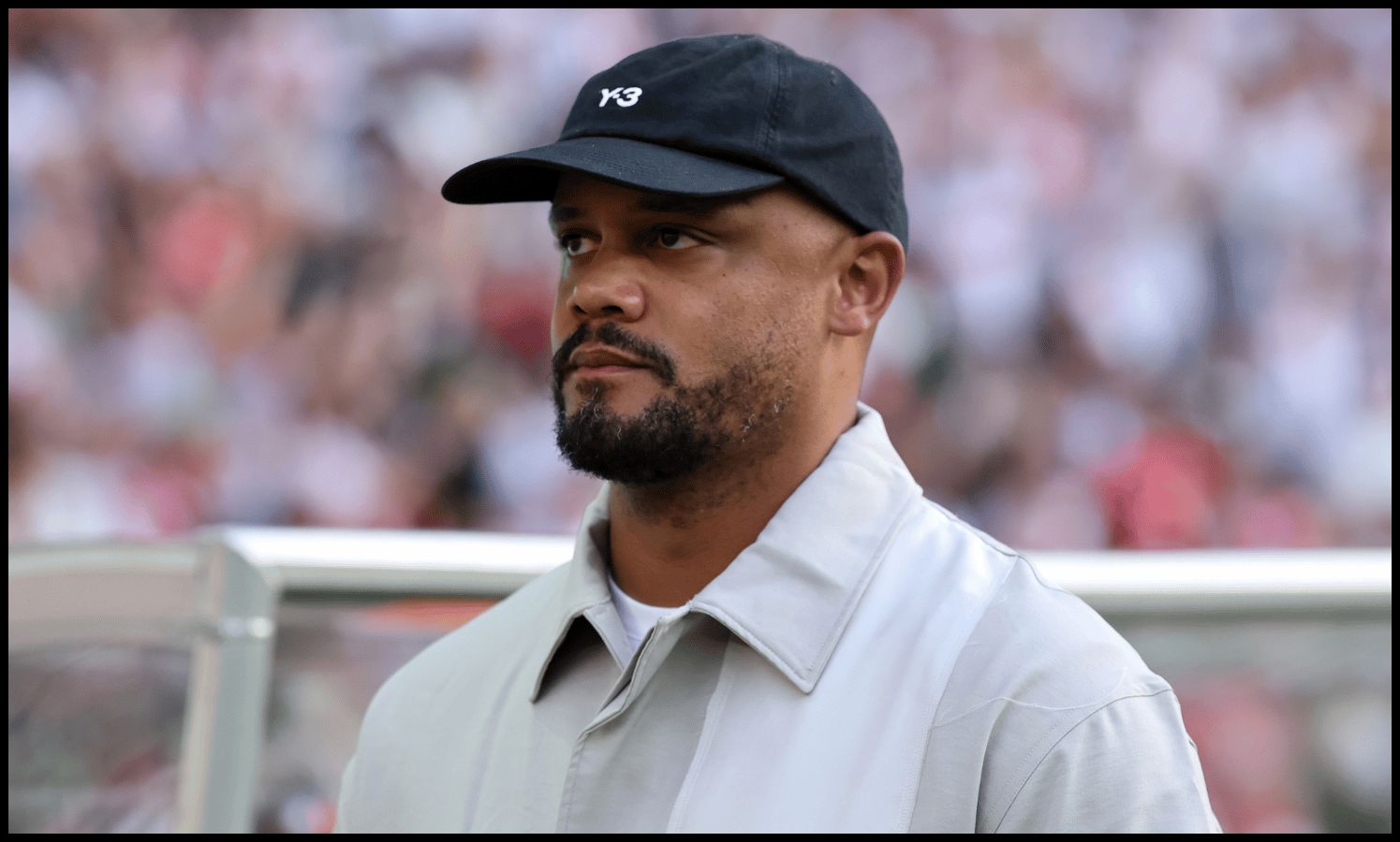BERLIN, GERMANY - MAY 23: Vincent Kompany, Head Coach of FC Bayern Munich, looks on prior to the DFB Cup Final 2026 match between FC Bayern München and VfB Stuttgart at Olympiastadion on May 23, 2026 in Berlin, Germany