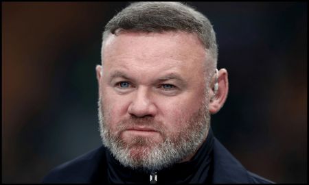 MILAN, ITALY - MAY 06: Former professional footballer and current TV Pundit, Wayne Rooney looks on prior to the UEFA Champions League 2024/25 Semi Final Second Leg match between FC Internazionale Milano and FC Barcelona at Giuseppe Meazza Stadium on May 06, 2025 in Milan, Italy.
