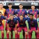 VALENCIA, SPAIN - MAY 23: Players of FC Barcelona pose for a team photograph prior to the LaLiga EA Sports match between Valencia CF and FC Barcelona at Estadi de Mestalla on May 23, 2026 in Valencia, Spain.