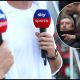 MONTE-CARLO, MONACO - JUNE 06: Jenson Button and Simon Lazenby, Sky Sports F1, in the Paddock during qualifying ahead of the F1 Grand Prix of Monaco at Circuit de Monaco on June 06, 2026 in Monte-Carlo, Monaco.
