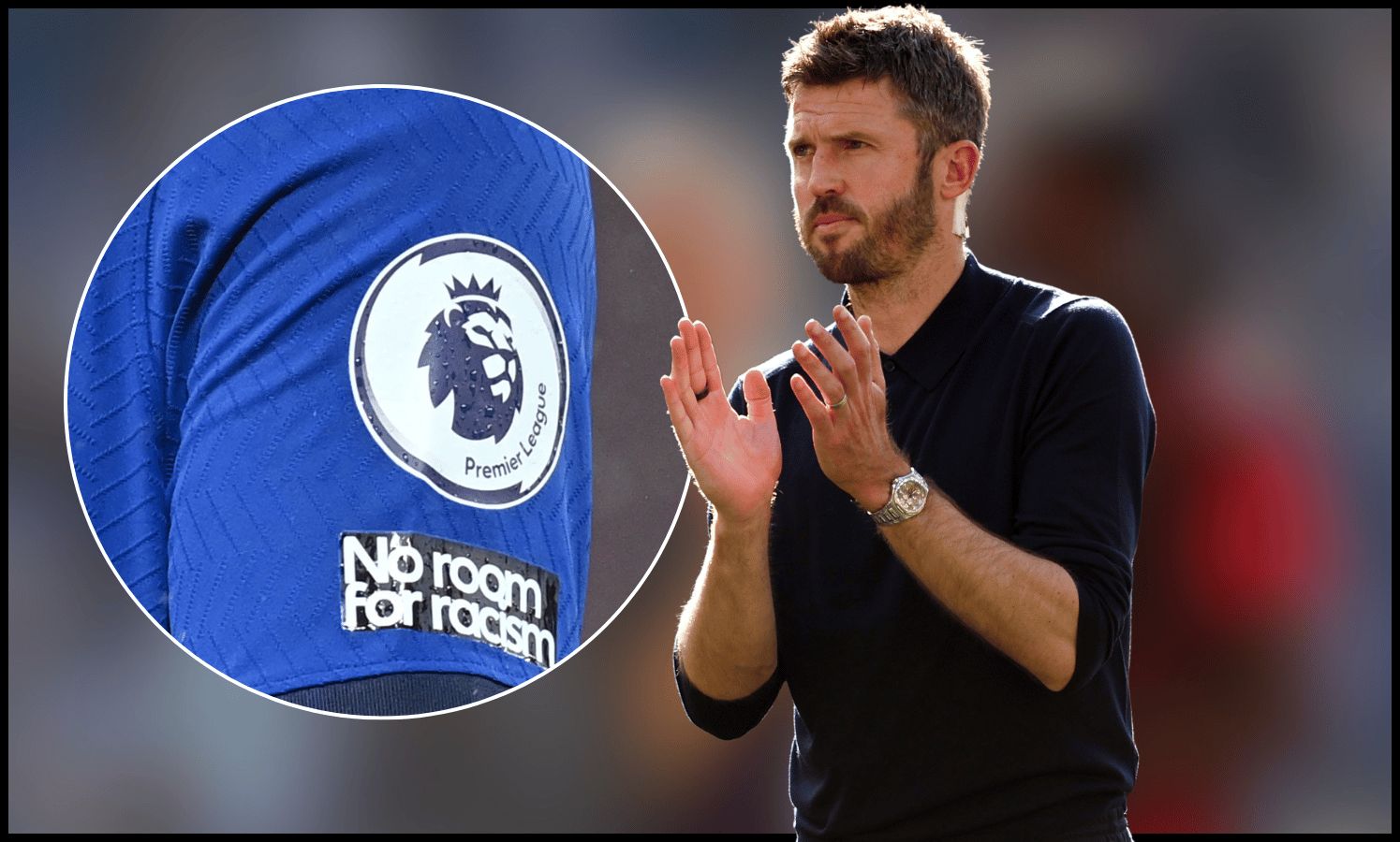 BRIGHTON, ENGLAND - MAY 24: Michael Carrick, Manager of Manchester United, applauds the fans after the Premier League match between Brighton & Hove Albion and Manchester United at the Amex Stadium on May 24, 2026 in Brighton, England.