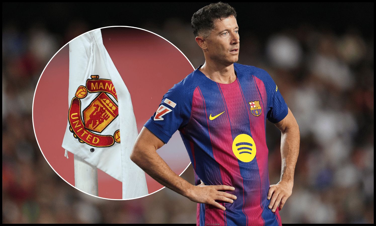 VALENCIA, SPAIN - MAY 23: Robert Lewandowski of FC Barcelona reacts during the LaLiga EA Sports match between Valencia CF and FC Barcelona at Estadi de Mestalla on May 23, 2026 in Valencia, Spain.