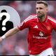 MANCHESTER, ENGLAND - MAY 17: Luke Shaw of Manchester United during the Premier League match between Manchester United and Nottingham Forest at Old Trafford on May 17, 2026 in Manchester, England.