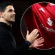 LONDON, ENGLAND - MAY 18: Mikel Arteta, Manager of Arsenal, applauds the fans after the team's victory in the Premier League match between Arsenal and Burnley at Emirates Stadium on May 18, 2026 in London, England.