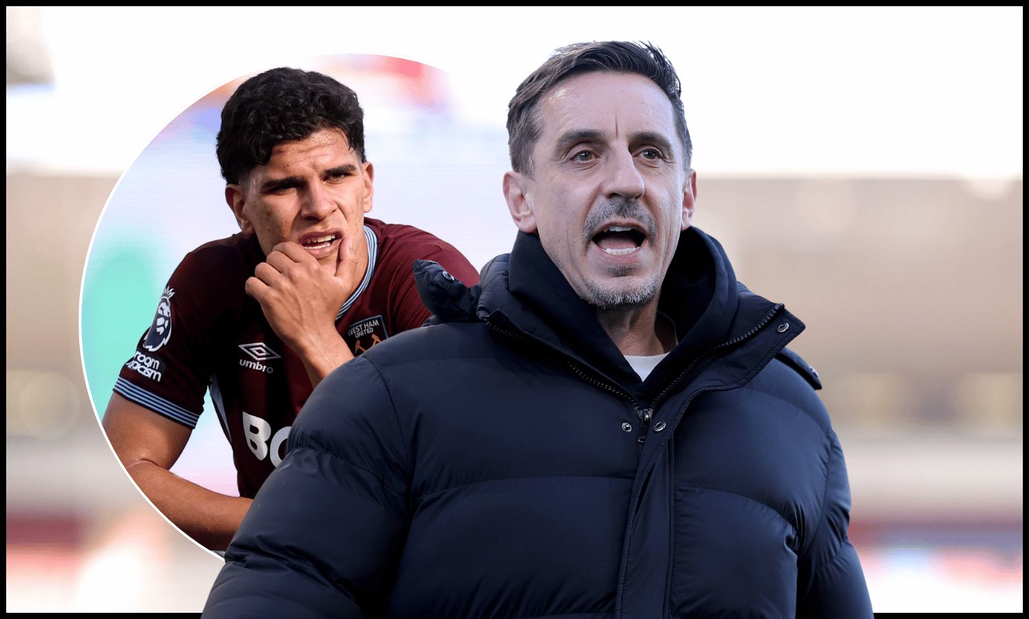 BURNLEY, ENGLAND - APRIL 22: Pundit Gary Neville, arrives at the stadium prior to the Premier League match between Burnley and Manchester City at Turf Moor on April 22, 2026 in Burnley, England.