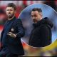 MANCHESTER, ENGLAND - MAY 03: Michael Carrick, Manager of Manchester United, gestures during the Premier League match between Manchester United and Liverpool at Old Trafford on May 03, 2026 in Manchester, England