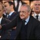 Florentino Perez saluting the fans