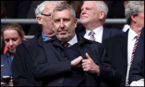 Jason Wilcox in the stands