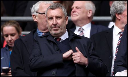Jason Wilcox in the stands