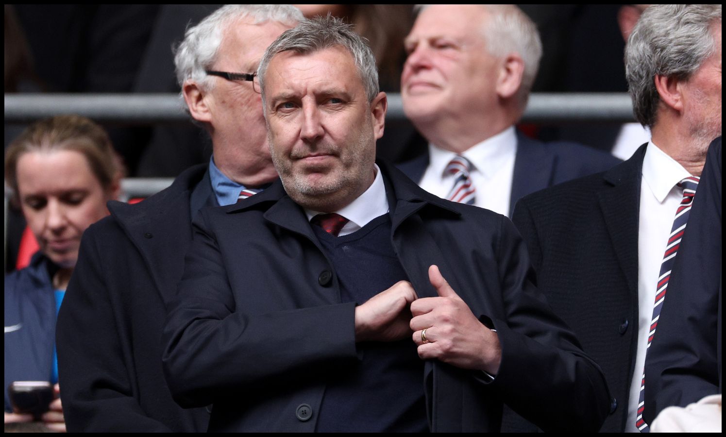 Jason Wilcox in the stands