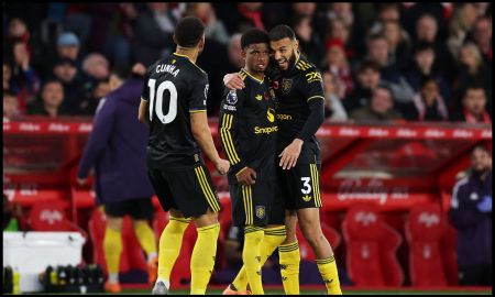 Man Utd players Matheus Cunha, Noussair Mazraoui, and Amad Diallo