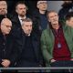 Sir Jim Ratcliffe and Jason Wilcox in the stands