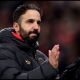 Ruben Amorim applauding Man Utd fans