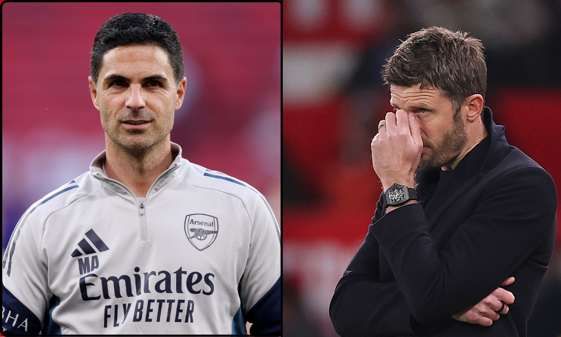 Mikel Arteta and Michael Carrick