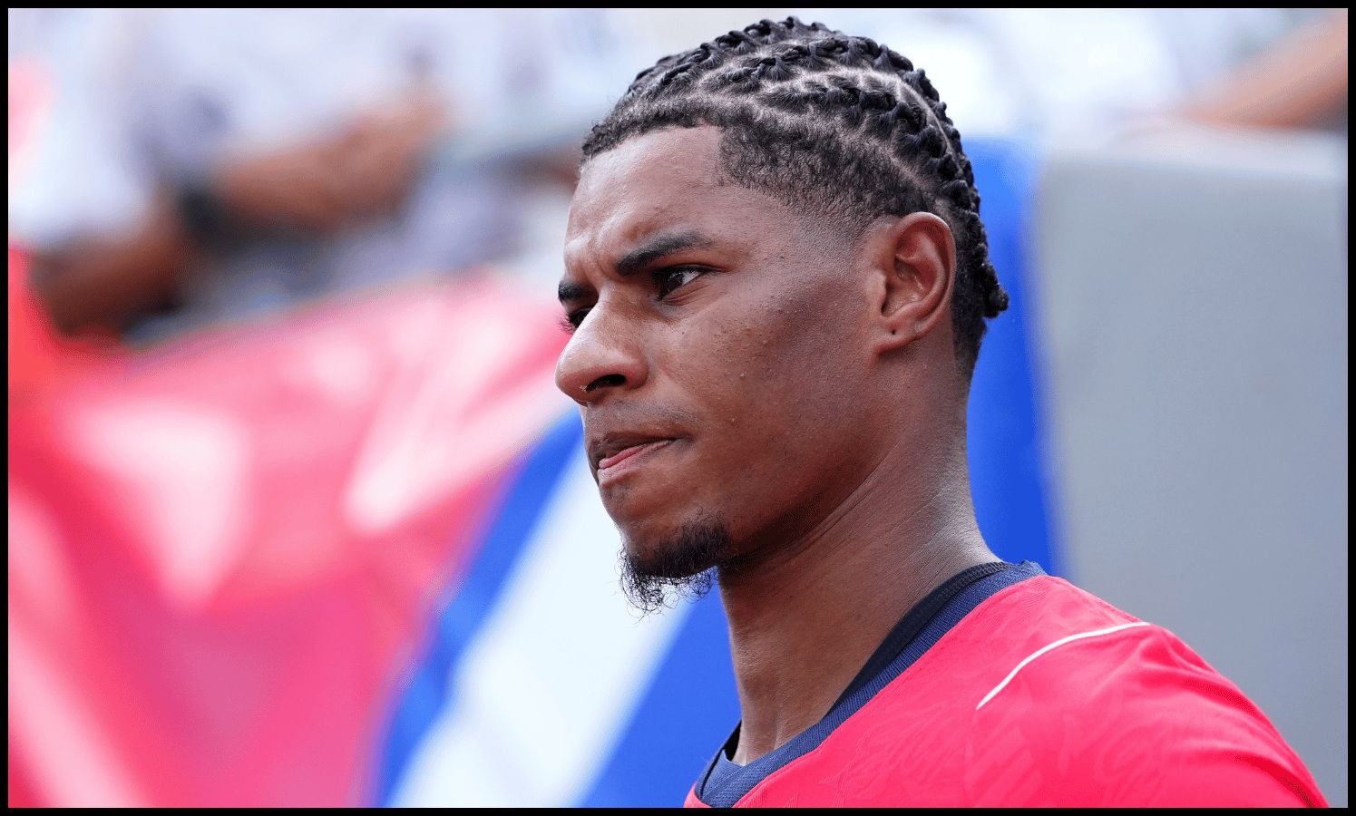 TAMPA, FLORIDA - JUNE 06: Marcus Rashford #11 of England looks on prior to the international friendly match between England and New Zealand at Raymond James Stadium on June 06, 2026 in Tampa, Florida.