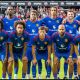 Manchester United players pose for a picture before kick-off vs Rosenborg.