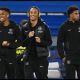 LONDON, ENGLAND - NOVEMBER 25: Estevao, Joao Pedro and Andrey Santos on the pitch prior to the UEFA Champions League 2025/26 League Phase MD5 match between Chelsea FC and FC Barcelona at Stamford Bridge on November 25, 2025 in London, England.