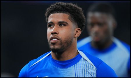 PARIS, FRANCE - MARCH 11: Andrey Santos of Chelsea warms up prior to the UEFA Champions League 2025/26 Round of 16 First Leg match between Paris Saint-Germain FC and Chelsea FC at Parc des Princes on March 11, 2026 in Paris, France.