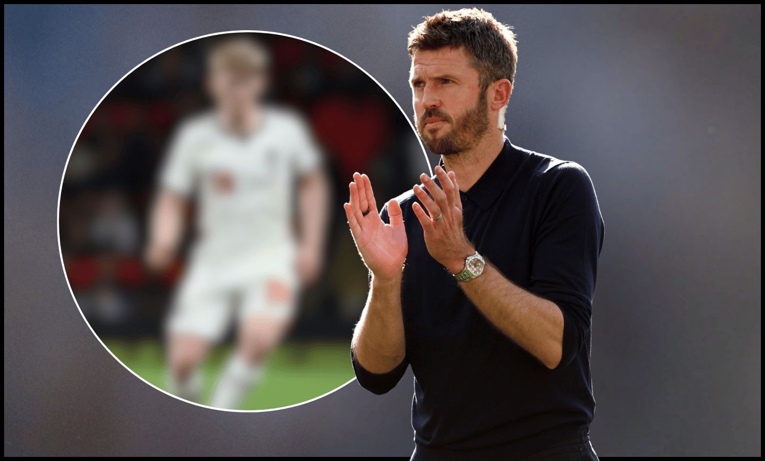 BRIGHTON, ENGLAND - MAY 24: Michael Carrick, Manager of Manchester United, applauds the fans after the Premier League match between Brighton & Hove Albion and Manchester United at the Amex Stadium on May 24, 2026 in Brighton, England.