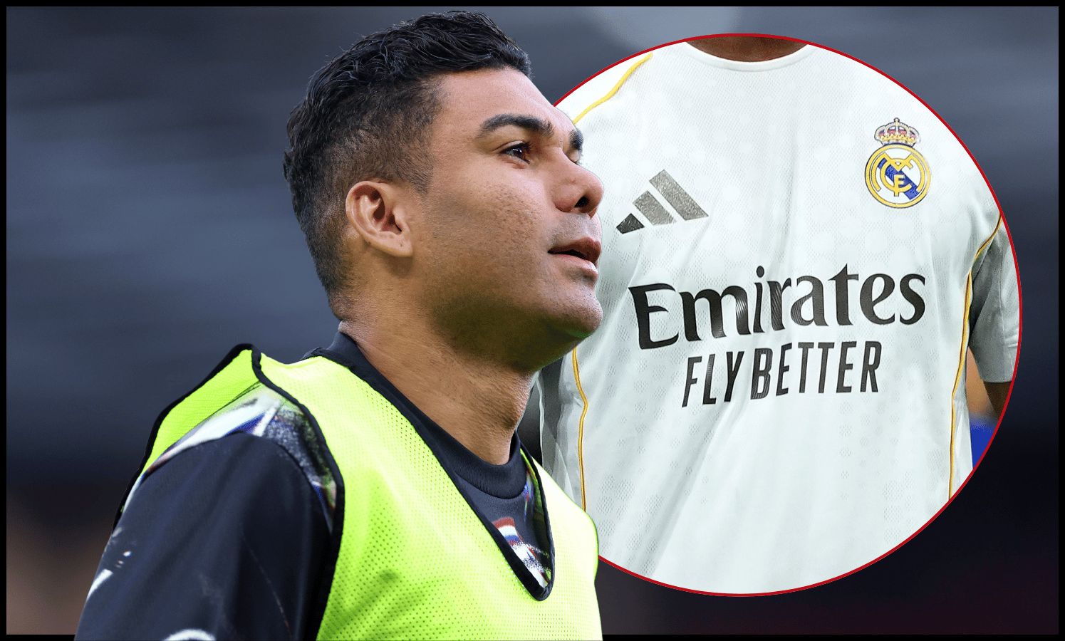 MANCHESTER, ENGLAND - APRIL 27: Casemiro of Manchester United looks on during the warm up prior to the Premier League match between Manchester United and Brentford at Old Trafford on April 27, 2026 in Manchester, England.