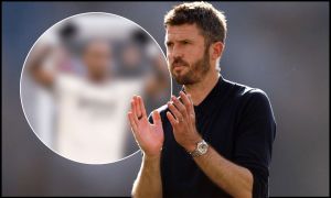 BRIGHTON, ENGLAND - MAY 24: Michael Carrick, Manager of Manchester United, applauds the fans after the Premier League match between Brighton & Hove Albion and Manchester United at the Amex Stadium on May 24, 2026 in Brighton, England