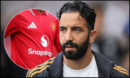 LONDON, ENGLAND - AUGUST 24: Ruben Amorim, Manager of Manchester United, looks on prior to the Premier League match between Fulham and Manchester United at Craven Cottage on August 24, 2025 in London, England.
