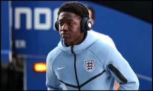 Kobbie Mainoo arriving at the stadium