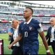 Kylian Mbappe leaving the pitch