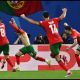 Francisco Conceicao celebrates after scoring for Portugal