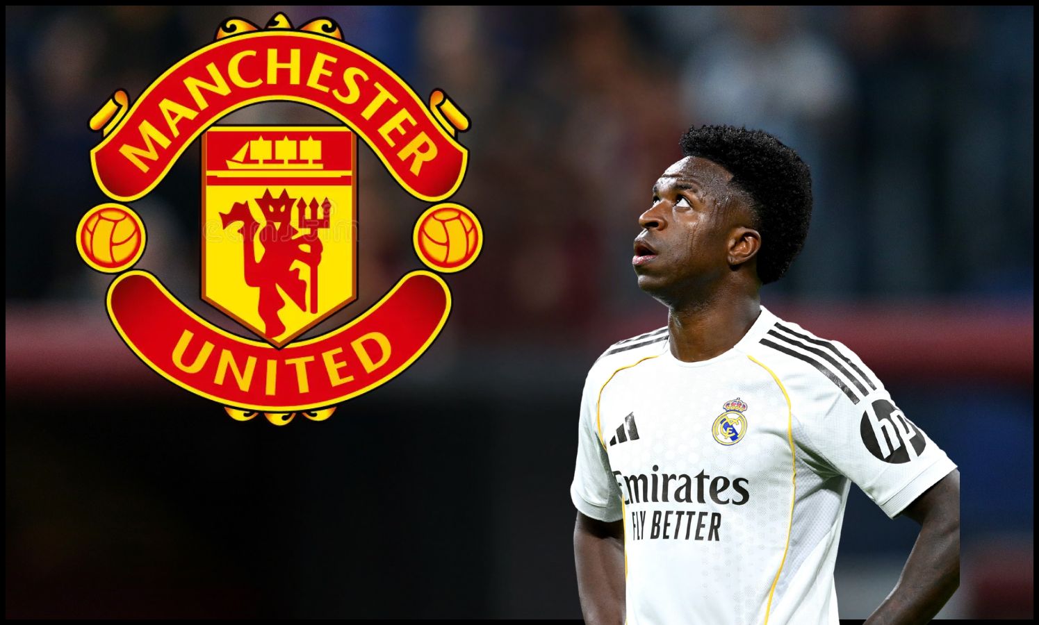 Vinicius Junior looking on