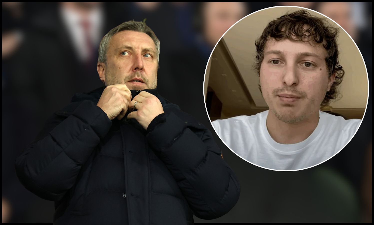 Jason Wilcox looking on from the stands