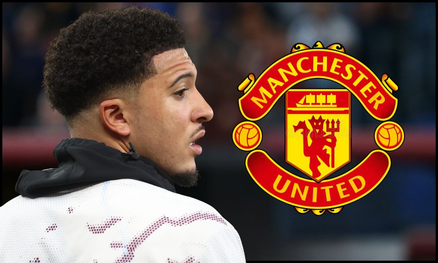 Jadon Sancho looking on