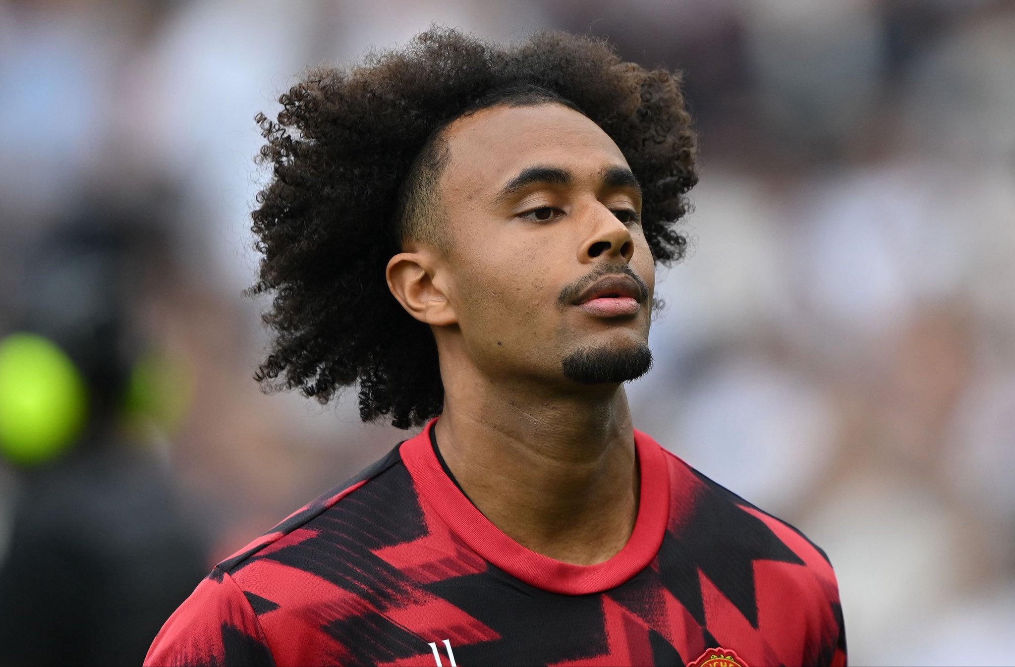 LONDON, ENGLAND - AUGUST 24: Joshua Zirkzee of Manchester United looks on ahead of the Premier League match between Fulham and Manchester United at Craven Cottage on August 24, 2025 in London, England.