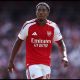 LONDON, ENGLAND - AUGUST 09: Myles Lewis-Skelly of Arsenal during the during the pre-season friendly match between Arsenal FC and Borussia Dortmund at Emirates Stadium on August 09, 2026 in London, England