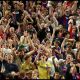 LONDON, ENGLAND - MAY 27: Crystal Palace Fans celebrate after the team's victory whilst they watch the UEFA Conference League Final 2026 against Rayo Vallecano de Madrid at Selhurst Park on May 27, 2026 in London, England.