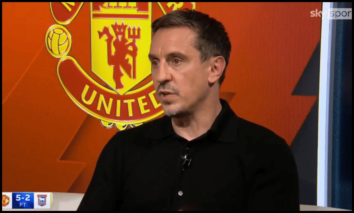 Gary Neville talks on Sky Sports.