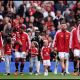 MANCHESTER, ENGLAND - AUGUST 30: Harry Maguire of Manchester United walks out onto the pitch with teammates before the Premier League 2026/27 match between Manchester United and Ipswich Town at Old Trafford on August 30, 2026 in Manchester, England.