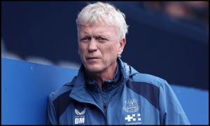 BOLTON, ENGLAND - JULY 25: David Moyes, Manager of Everton looks on during the pre-season friendly match between Bolton Wanderers and Everton at Toughsheet Community Stadium on July 25, 2026 in Bolton, England.