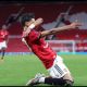 JJ Gabriel celebrates scoring for Man Utd