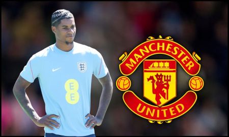 Marcus Rashford with the English national team