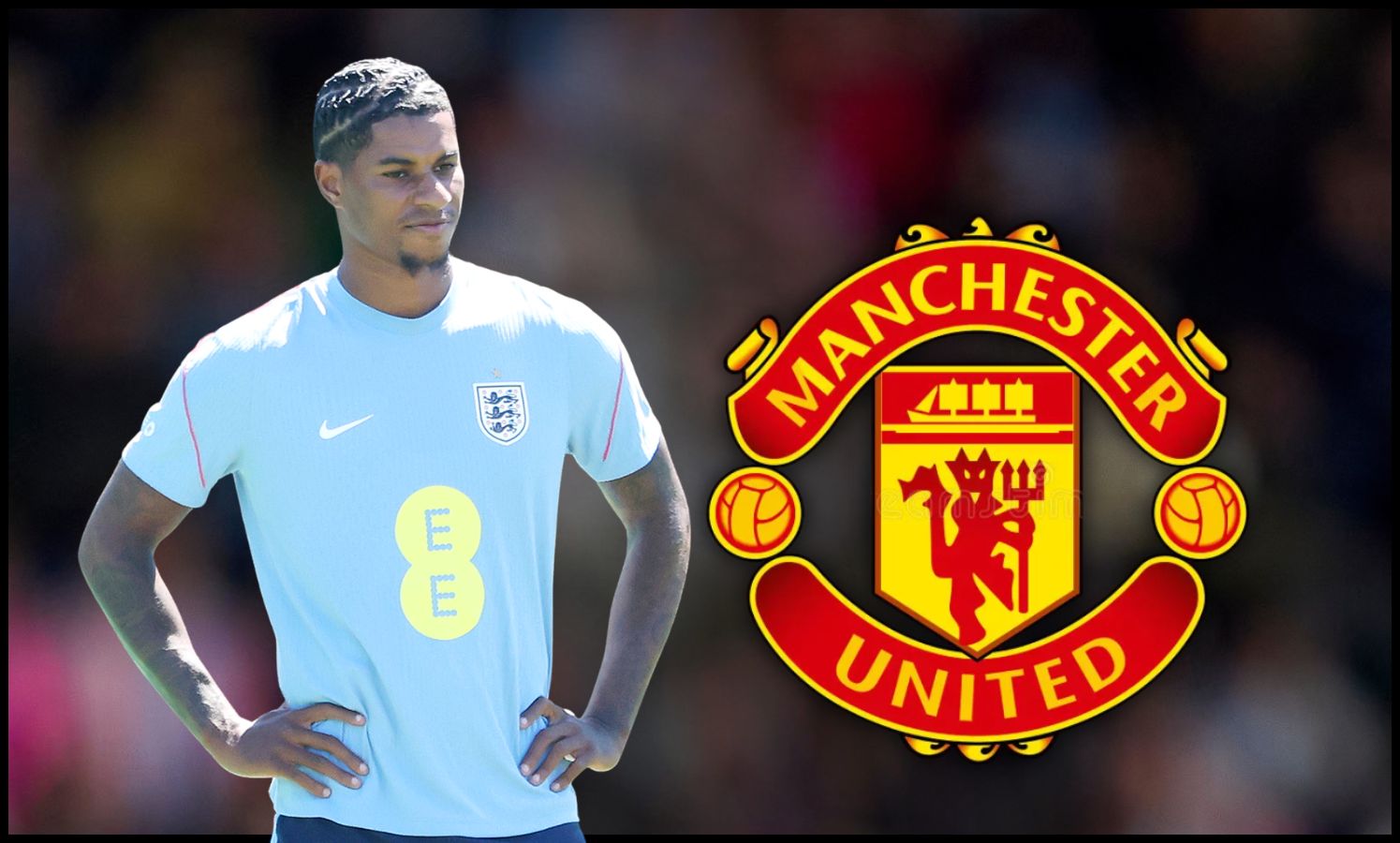 Marcus Rashford with the English national team