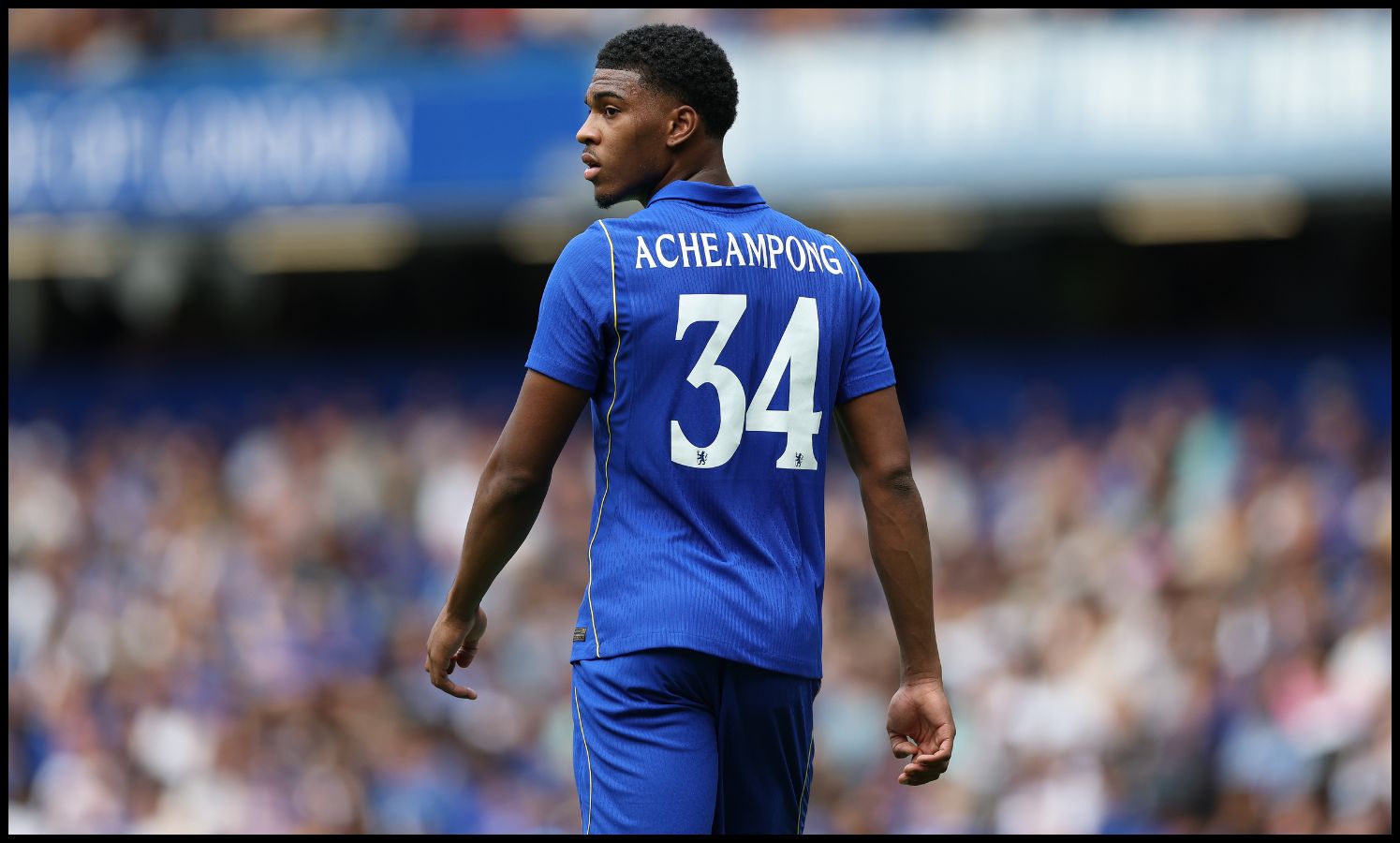 Josh Acheampong in action for Chelsea