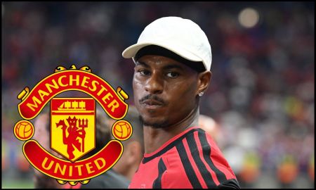 Marcus Rashford looking on
