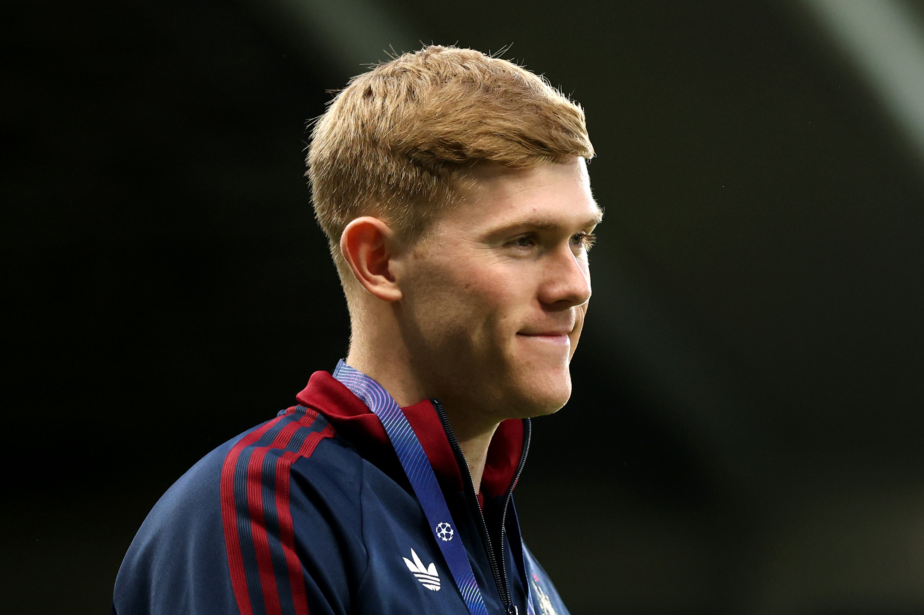 NEWCASTLE UPON TYNE, ENGLAND - MARCH 10: Lewis Hall of Newcastle United arrives at the stadium prior to the UEFA Champions League 2025/26 Round of 16 First Leg match between Newcastle United FC and FC Barcelona at St James' Park on March 10, 2026 in Newcastle upon Tyne, England. (Photo by Stu Forster/Getty Images)