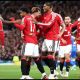 Mason Mount celebrating with Man Utd teammates